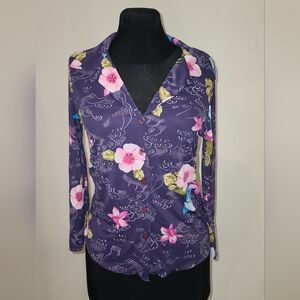 Vintage Kookaï Floral Button Down Shirt ,S